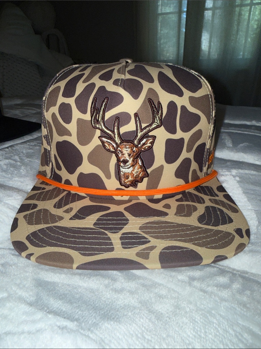 Southern String Hat Co - Brown Camo Deer Patch Hat